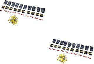 Obuyke 2 Peças Conector De Fio De 4 Terminais Plugue De Conector De Fio Para Kit De Fio De Motocicleta Cnooector Fio De Terminal Elétrico Cordão De Carrinho De 4 Pinos