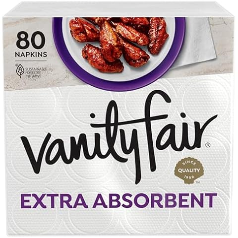 Vanity Fair Extra Absorbent Paper Napkins Cover