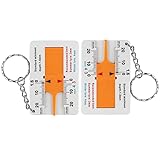 TAIHE Reifenprofiltiefenmesser, 2 Stück, Kunststoff, 0-20 mm, Reifenprofilmesser, Tiefenmessschieber für Motorrad, Fahrzeug, Auto