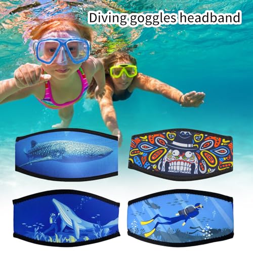 Kangnice Neoprene Diving Straps Swimming Dives and Snorkels Straps Neoprene Straps Covers Nonslip Hair Protector