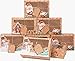 Produktbild Viilich 12Pcs Weihnachts Kekskästen Boxen, 22 x 15 x 7CM Weihnachten Geschenkboxen Keksschachtel Kuchen-Kästen mit Sichtfenster Anhänger für Bäckerei Schokolade Pralinenschachtel Verpackung