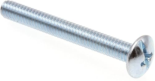 Prime-Line 9006839 Tornillo de máquina, cabeza de truss, ranurado/Phillips Combo, #8-32 X 1-3/8 pulgadas, acero chapado en zinc, paquete de 100