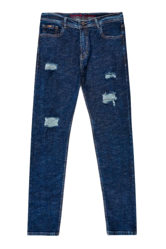 Tangaroa Blue Mildly Distressed Stretchable Denim