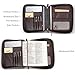 Polare Full Grain Leather Bible Cover Church Bag Bible Protective Book Holder Carrying Case Folder Organizer Portfolio, Dark Brown