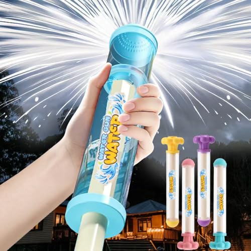 4 Stück Feuerwerk Wasserpistole Wasserspritzpistole Spielzeug Wasserspielzeug Kinder Erwachsene Outdoor Firework Wasserspritze für Pool Strand Sommer Party Outdoor.