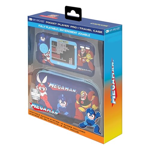 Image of My Arcade Mega Man Pocket Player Bundle: Officially Licensed, Portable Gaming Console,Travel Case and Screen Protector Included