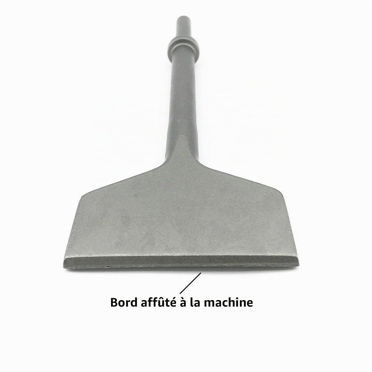 Burin pneumatique de 7,6 cm de large avec tige de 0,1 cm de large - Burin à air comprimé pour carrelage et calage fin - Grattoir à mur et sol - Fonctionne avec marteau pneumatique de 1,0 cm
