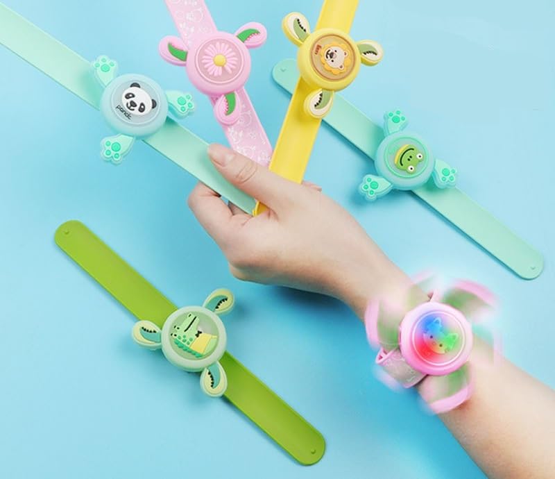 Crazo Fashion Birthday Return Gifts for Kids Party | Kids Spinner Toy Slap Band Cartoon Bracelet with LED Light Up | Party favors | Birthday Party Return Gift (Pack of 10 ) (Kids Spinner Slap Band) (B0D6C4FFSK) Amazon Price History, Amazon Price Tracker