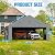 Benass 20x20 FT Heavy Duty Carport Canopy, Portable Garage with Side & Drive-Through Doors, Screened Windows, Removable Sidewalls, All-Weather Waterproof Shelter for SUV, Boat & Outdoor Storage