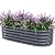 Nossta Raised Garden Bed Kit,Metal Planter Boxes Outdoor for Vegetables, Oval Large Bottomless Planter Raised Beds Kit with Safety Edging for Gardening Herb Fruits and Flowers