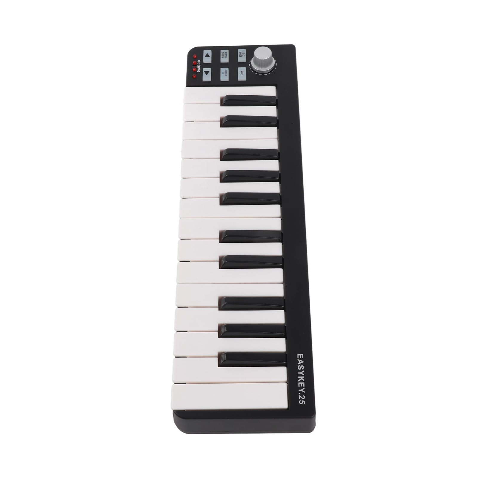 Controlador de Teclado MIDI Controlador USB Compacto de 25 Teclas para Win 11 10 8 7 Vista OS X Producción Musical Negro