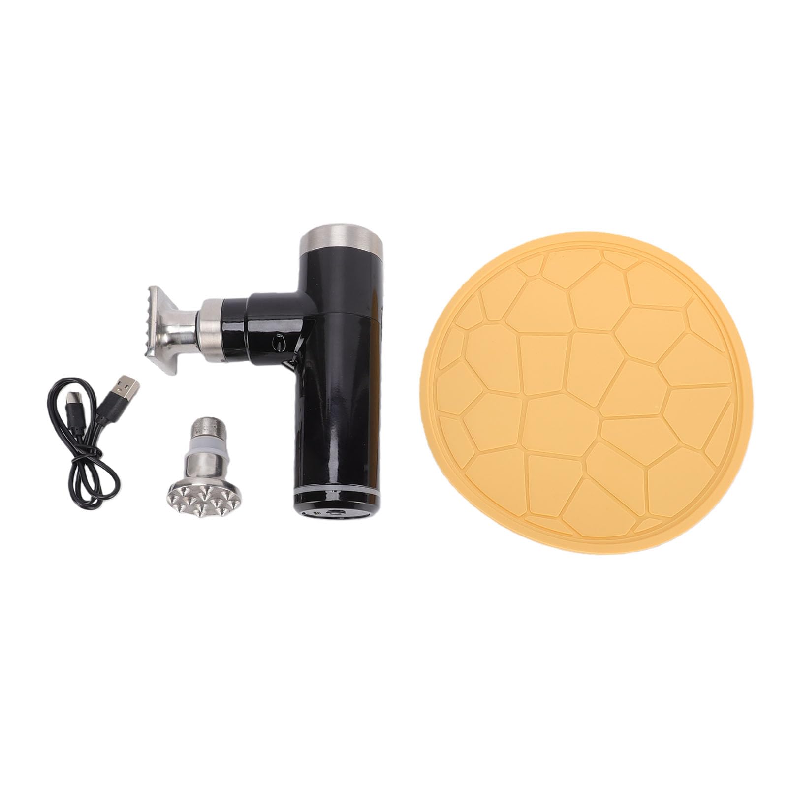 Generic Ablandador de Carne Eléctrico Mazo de Carne de Acero Inoxidable Recargable, Ablandador de Eléctrico para Cocineros Caseros