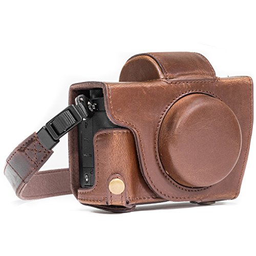 Flash Deals - 60% OFF MegaGear Ever Ready Camera Case, Bag for Canon PowerShot G5 X G5X Digital Camera (Dark Brown, PU Leather) (MG687)
