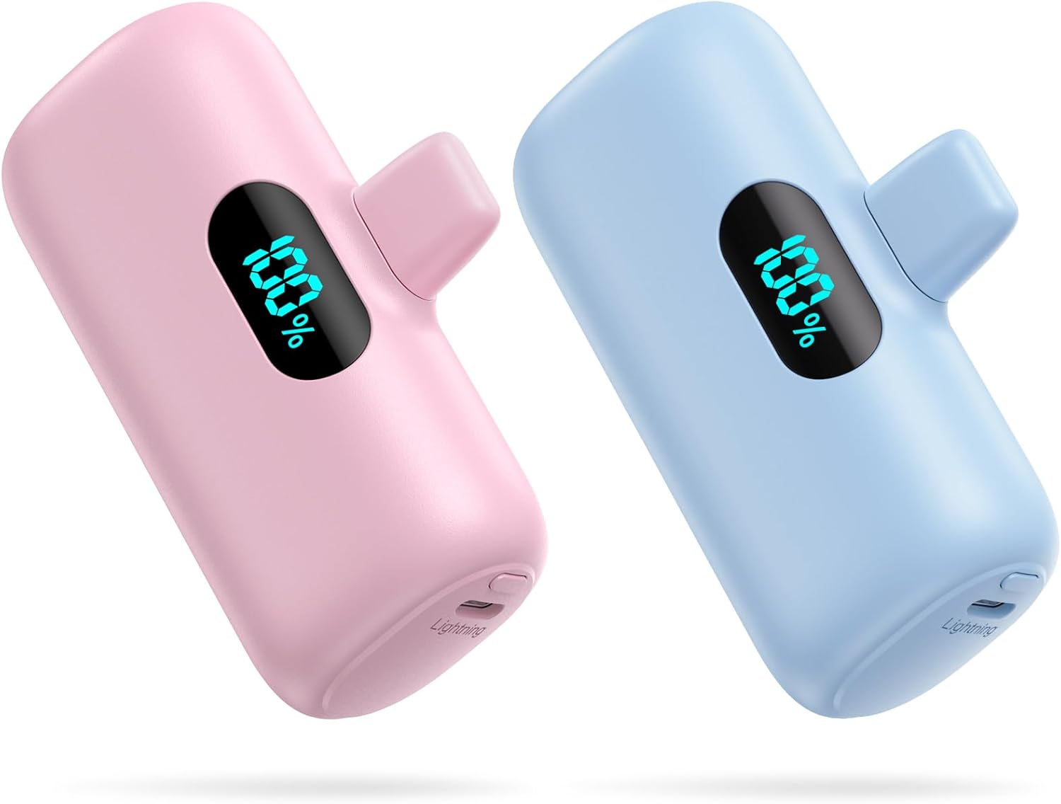 [2 Pack] Small Portable Charger for iPhone,Upgraded 5000mAh