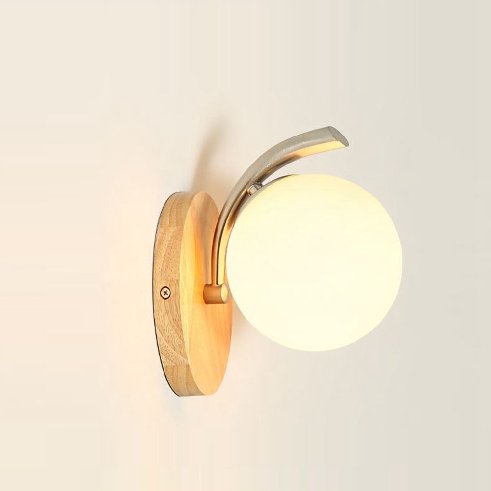 Cinese ovale base in legno, lampada da parete per camera da letto, camera da letto, specchio da parete anteriore, cabinet, illuminazione da parete (una testa)