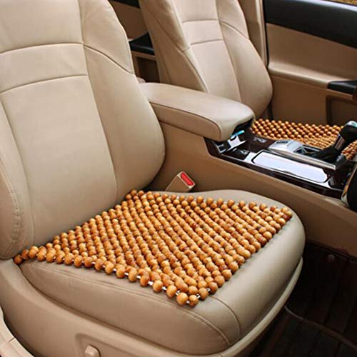 Elegantstunning auto houten kralen universele zomer kussen ademend kussen voor auto stoel Single piece of fragrant wood beads four squares