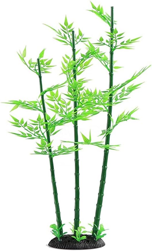 Large Aquarium Decorations Plastic Bamboo Water Plants Green Grass Family Fish Tank Landscaping Aquatic Accessories