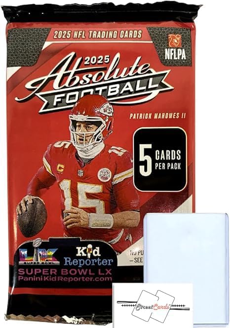 Pack Absolute Football NFL Gravity avec Toploader inclus pour éviter d'abîmer vos cartes de sport