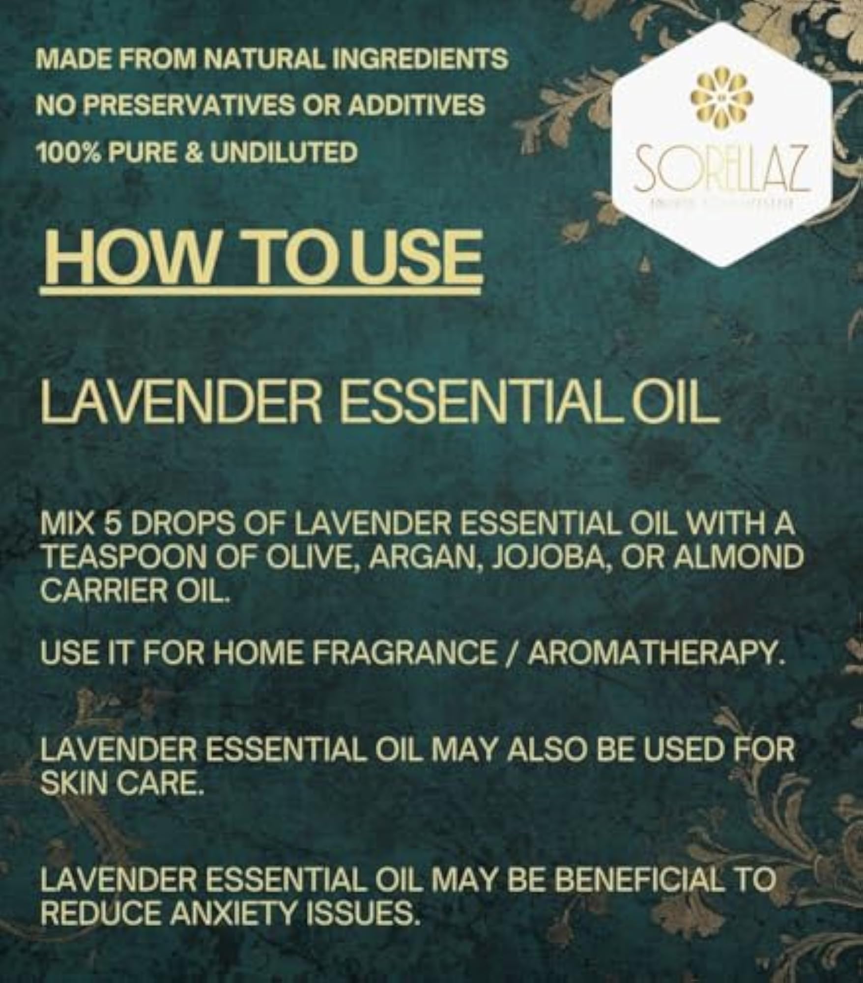 Sorellaz Essential 0.25fl oz/7.5ml Lavender Oil