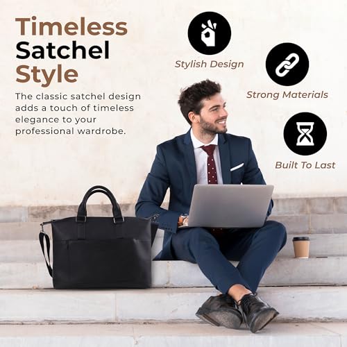 Maletín vegano para laptop 15.6" negro miniatura 4