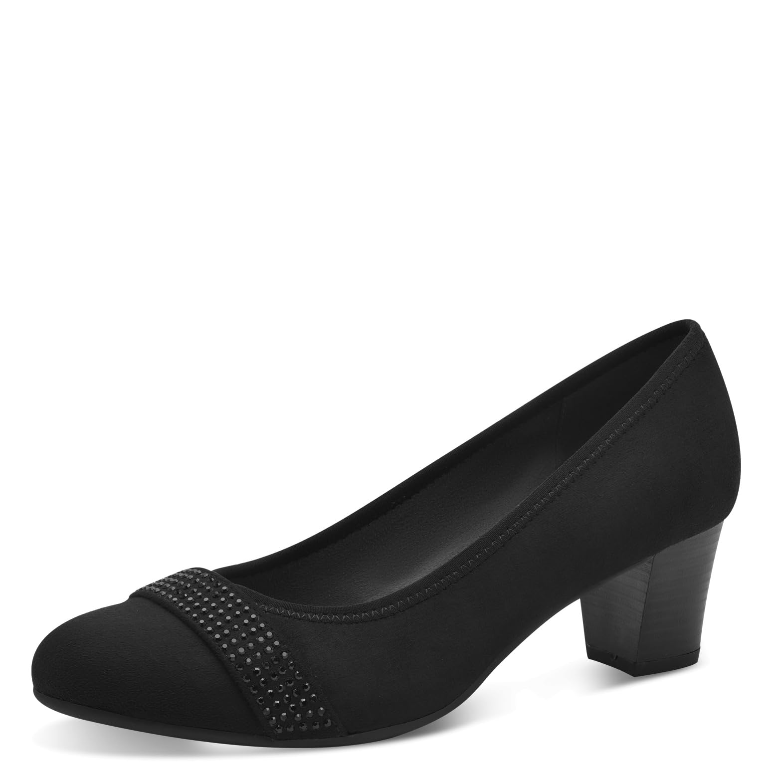 Jana Women’s Pumps with Glitter Details Vegan, Black, 7,5 UK
