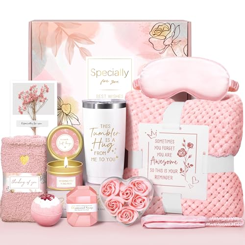 Clexela Mother‘s Day Gifts for Mom Wife Grandma, Self Care Gifts Get Well Soon Gift Baskets, Relaxing Spa Gift Basket for Mother's Day, Birthday Gift for Women Mom Her Best Friends Sister Wife