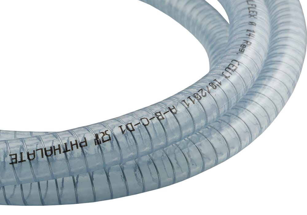 Fittingteile - Meterware Flexible Saug-Druck PVC-Schläuche Transparent Wasser Luft Lebensmittel Schlauch (Schlauch Ø Innen: 127,0 mm)
