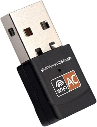 600Mbps 802.11ac USB inalámbrico WiFi Dongle Wi-Fi 5 Dual Band 2.4/5GHz Adaptador de red Dongle para computadora portátil de escritorio Soporte