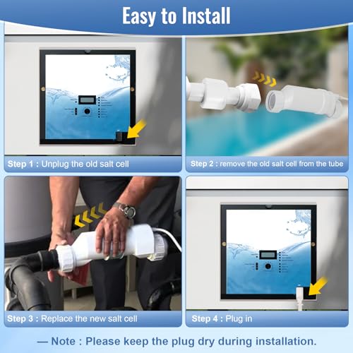 T-15 Salt Cell Replacement Compatible with Hayward,AquaRite, AquaTrol, AquaRite Pro, MineralSprings, SwimPure Plus (Post-2015) T15 Salt ChIorination Cell for In-Ground Pools up to 40,000 Gallons - Thumbnail 5
