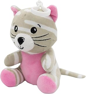2-in-1 Plush Toy Balloon Weight Cat with Hook, 11 cm, 90 g