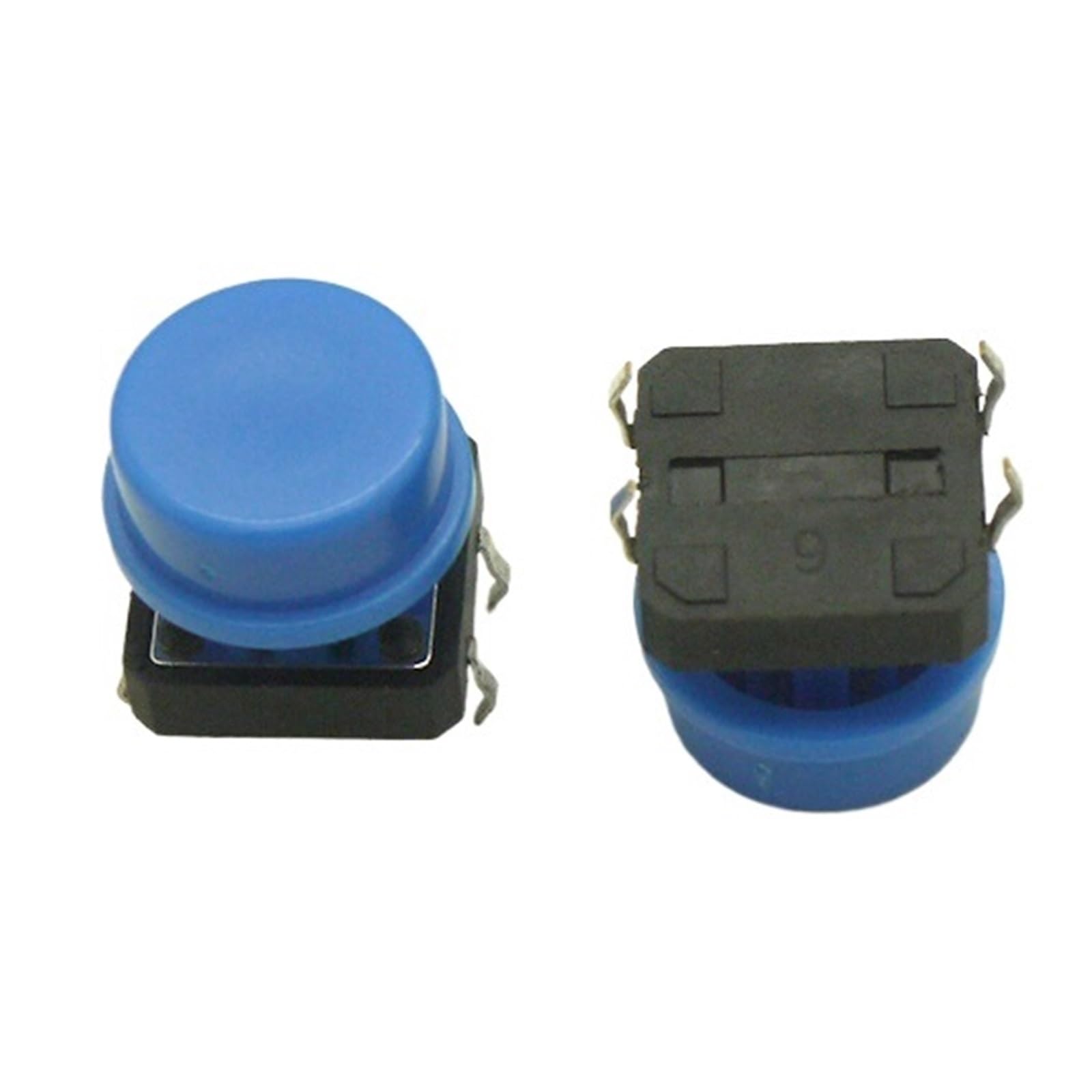 Interruptor momentáneo 12x12x12,3mm tipo micro interruptor táctil dip con tapa azul
