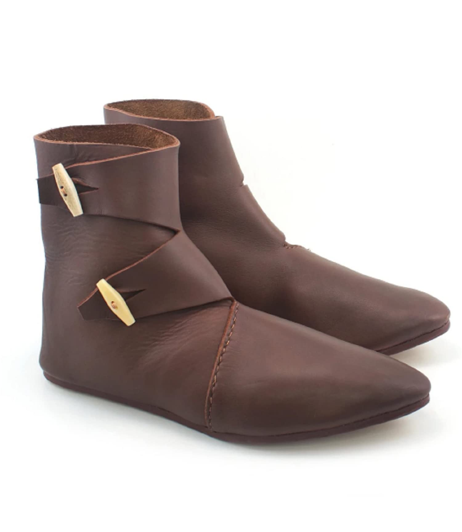 OSCAR HANDICRAFT Jorvik Viking Brown Shoes | Historical Combat Boots, viking Boots for Mens
