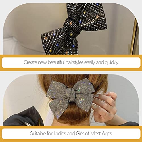 Rhinestone Bow Knot Bun Maker: Crystal Bowknot