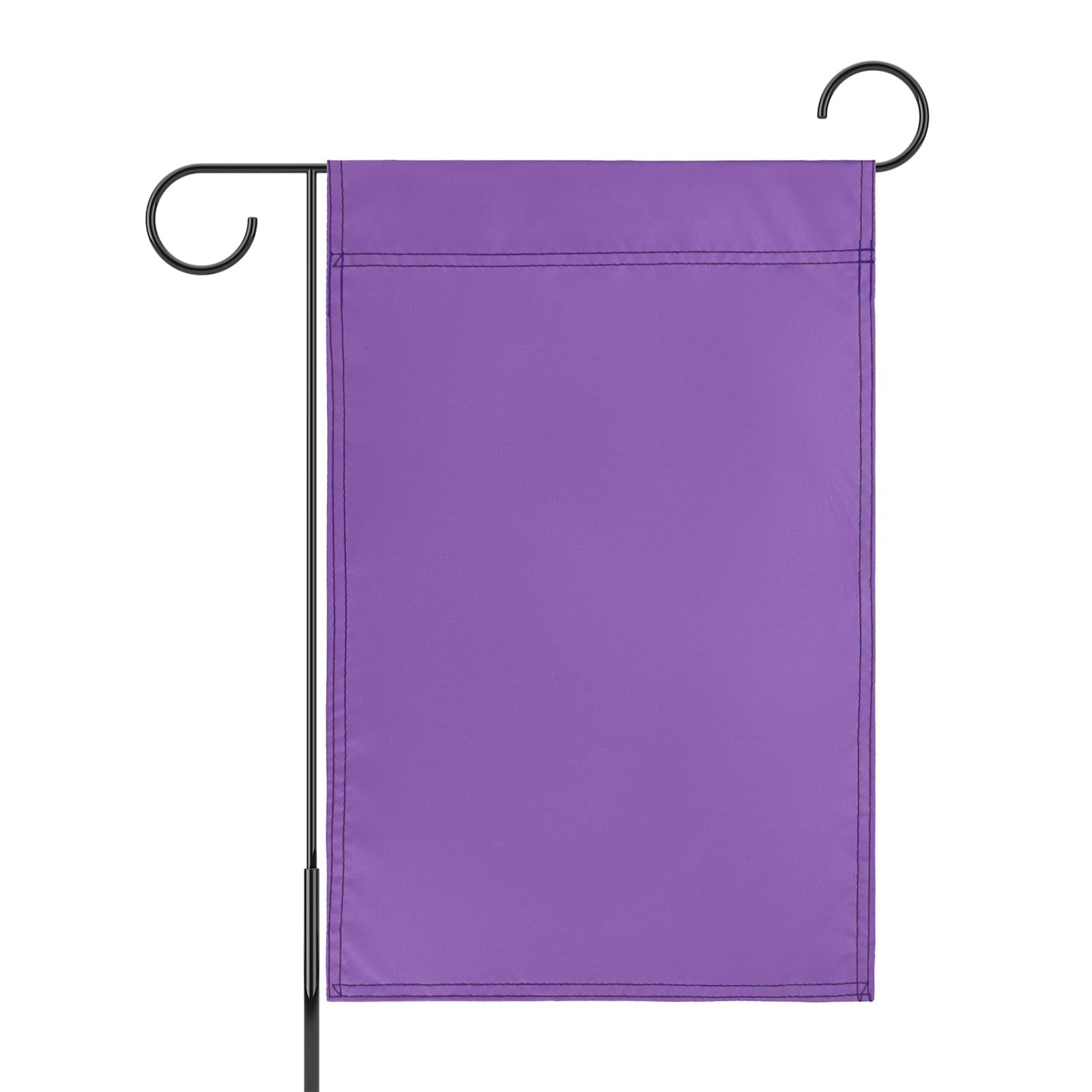 M METERXITY 1-Pack Garden Flags, 18x12 Inch Polyester Rectangular Large Solid Color Blank Sublimation Flags for Party Decorations/DIY Graffiti/Garden, 3 Layer Double Sided Banner [Purple]