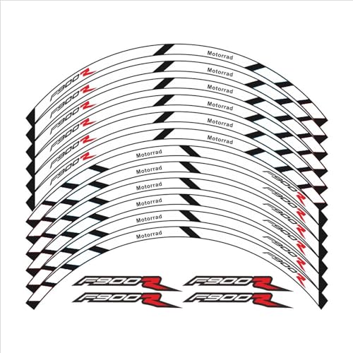 12 Stück Motorrad-Felgen-Aufkleber Für BMW F900R F900 R Stripe Moto Reflektierender Dekorativer Schutz Felgen-Reifen-Aufkleber