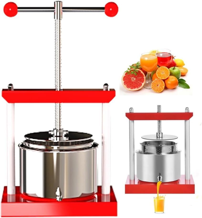 Máquina de jugo de prensa manual, separador de residuos de acero inoxidable de 2L/3L/6L para...