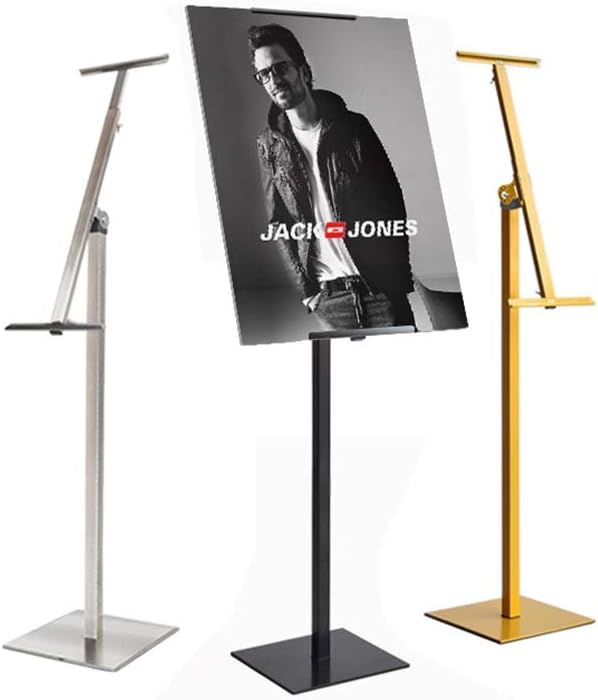 掲示板 Ktボード縦型のポスターディスプレイスタンドショップ広告ホルダー交換ログインラック高さ調節可能な3色 持ち運びに便利 Color 60 105cm Size メーカー在庫限り品 Gold