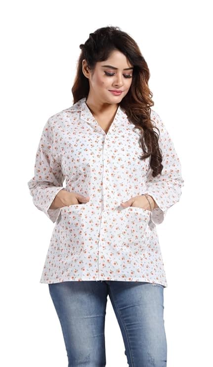 abrav Women's Cotton Floral Printed Summer Coat-picture-19