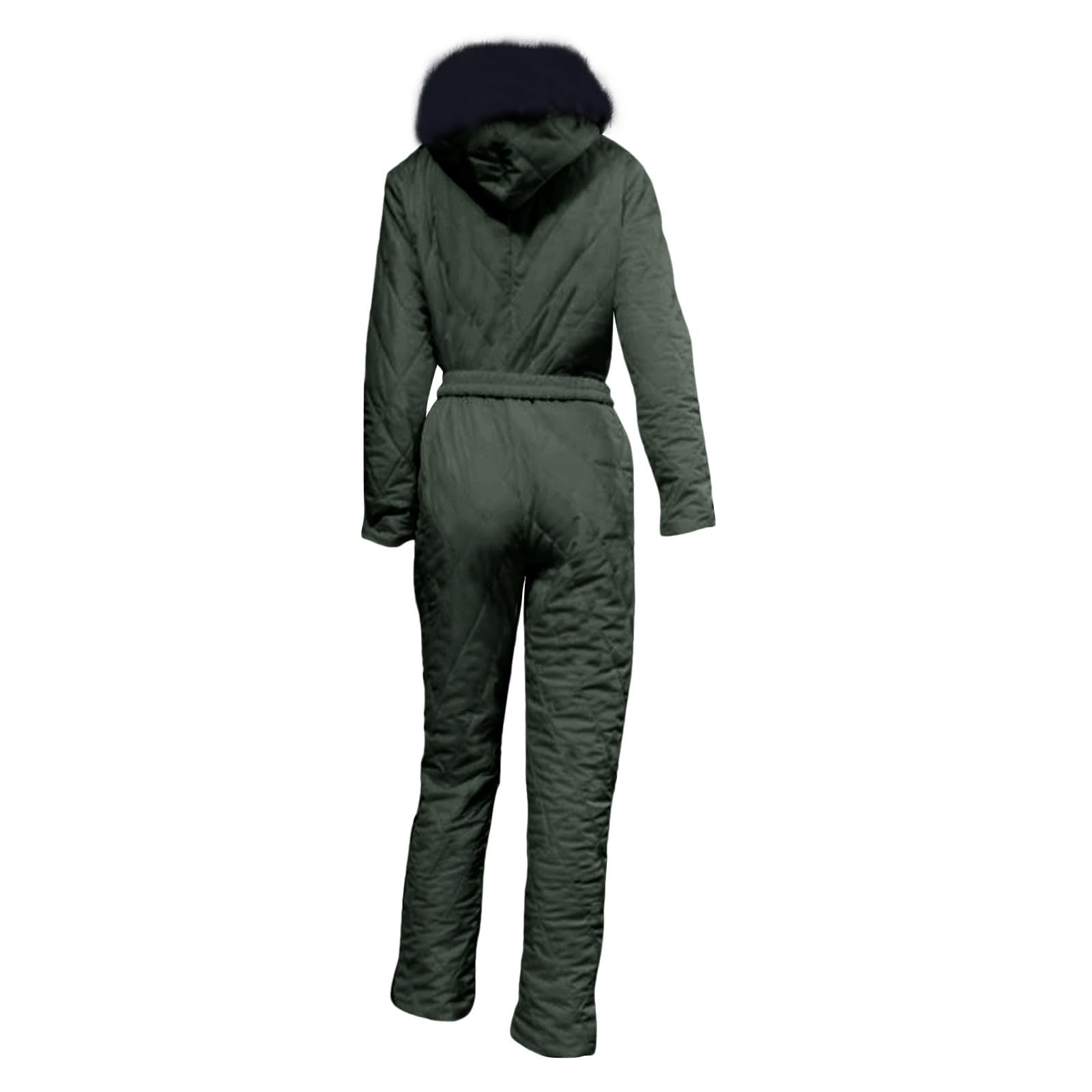 AACH Skianzug Damen Wasserdicht Schneeanzug Warm Winter Ski Overall mit Pelzkragen Schneeanzug Winddicht Outdoor Skianzüge Sport Thermo Skibekleidung Snowboarden Skioverall mit Taschen