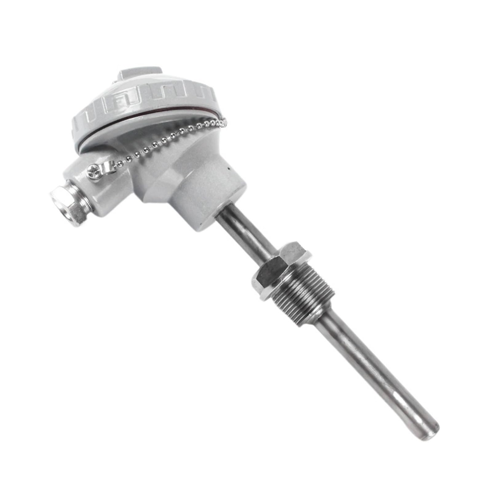 PT100 Armored Temperature Sensor Transmitter 4-20mA Transducer(50mm,4-20mA PT100 0-600C)