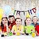 Lametta Vorhang,Lametta Vorhang Silber,Glitzervorhang 2 Stück 1x2m,Fransenvorhang,Glitzer Vorhang,Silberhochzeit Deko,Luftschlangen Geburtstag,Deko Silberhochzeit,Deko Silber,Geburtstagsdeko