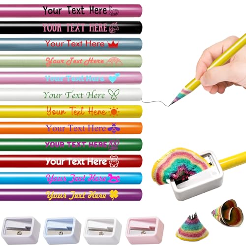 Lápices Multicolor Personalizados HB con Sacapuntas miniatura 1
