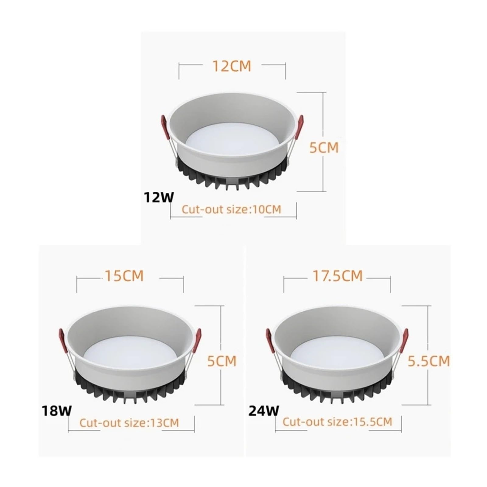 1 szt. ściemniany panel LED do zabudowy Downlight