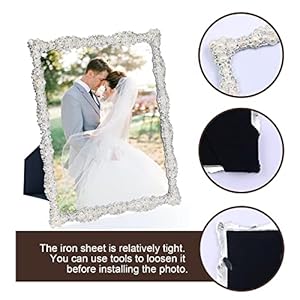 8x10 Picture Frame with Pearl for Wedding, Silver Plated with High Definition Glass Photo Frames with Rhinestones Horizontal and Vertical Decor Tabletop Display (Real Glass) 8×10 Picture Frame with Pearl for Wedding Silver Plated with High Definition Glass Photo Frames with Rhinestones Horizontal and Vertical Decor Tabletop Display Real Glass