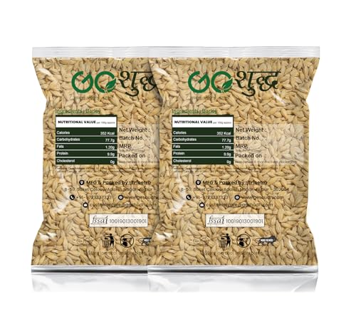 Image of GoShudh Jau Sabut (Barley Whole Grain)| 1 Kg Each (Pack of 2)| Combo Offer| with Fibre, Vitamins & Minerals| for Weight Loss & Improves Digestion| Rich in Nutrients| Heart Healthy