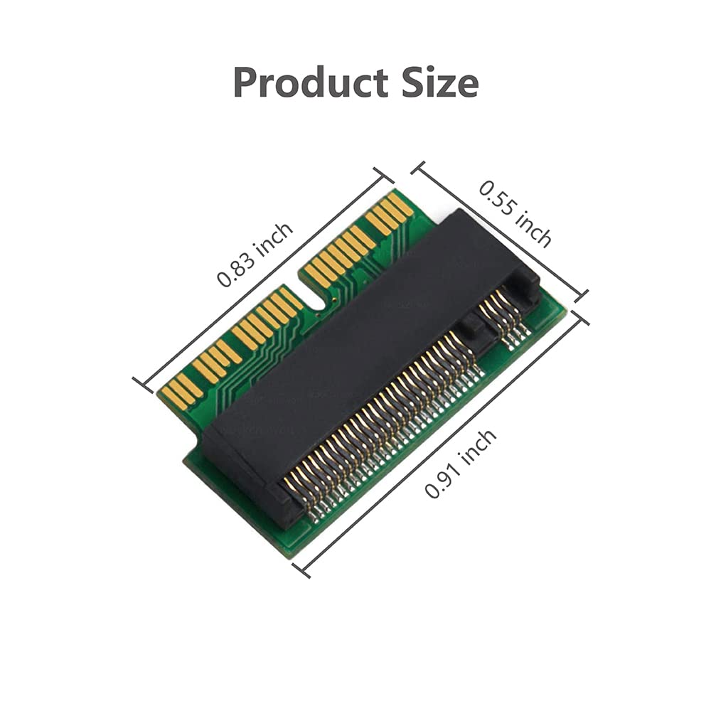 M.2 NVME SSD Convert Adapter,NGFF M.2 NGFF M-Key AHCI SSD Convert Card for Upgrade MacBook Air Pro Retina Mid A1465 A1466 A1398 A1502(2013-2017 Year)