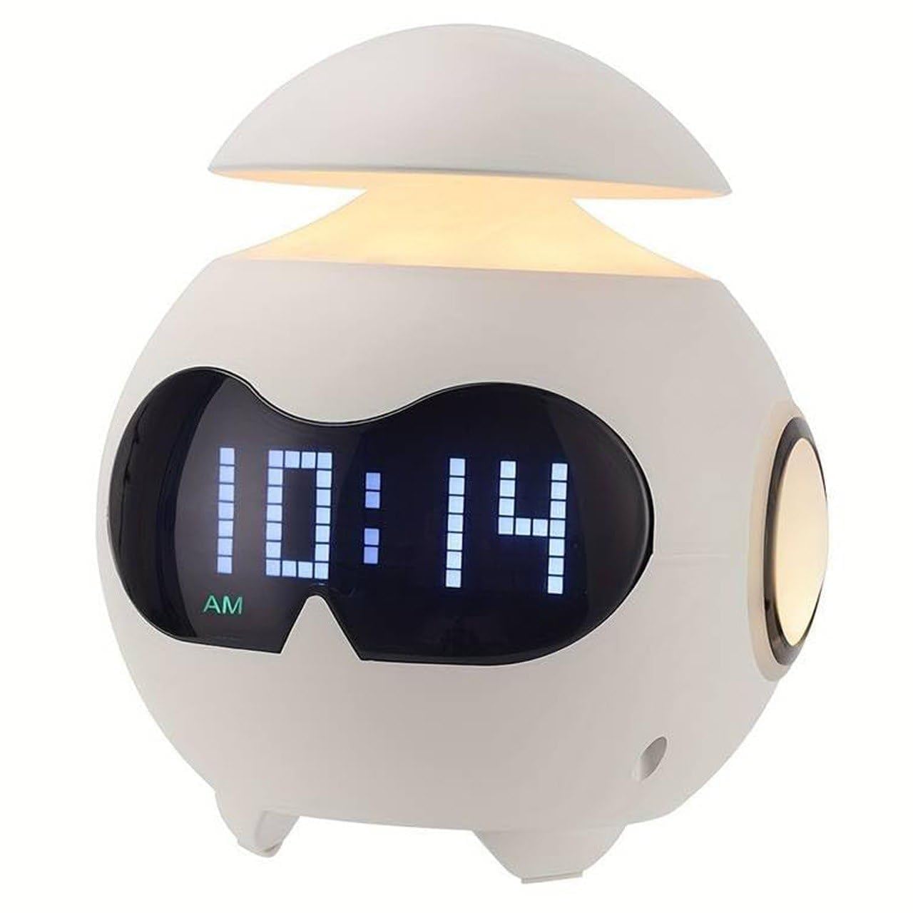 Feelon Alarm Clock, USB Powered Wake Up Alarm Clock with Emoji, Dual Alarm Setting, with Adjustable Night Light & Mini Bluetooth Speaker for Kids Adult Friends Gift