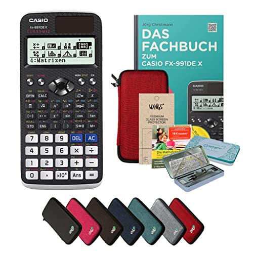 Preisvergleich Produktbild CALCUSO Streberpaket Rot mit Taschenrechner Casio FX-991DE X