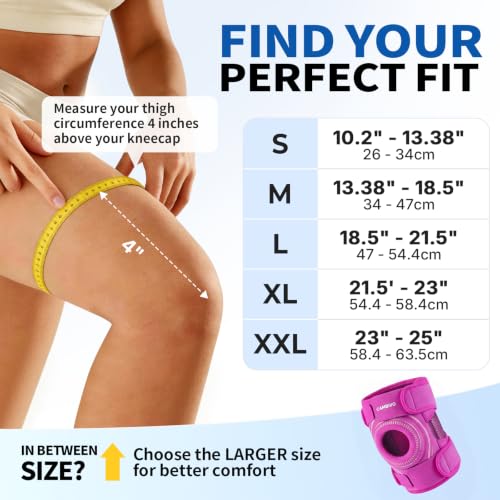 Image of CAMBIVO Knee Brace with Stabilizers, Gel Pad & Open Patella for Men & Women