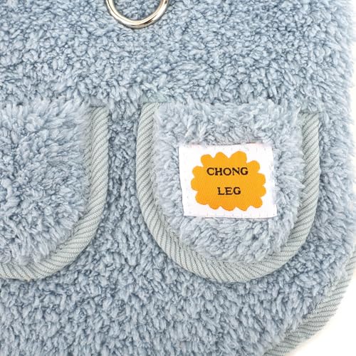 Zunea Hundepullover für Kleine Hunde Fleecepullover Mantel Winter Warm Welpenpullover mit D-Ring Weiche Flauschige Weste Jacken Kaltes Wetter Herbstkleidung Blau XS